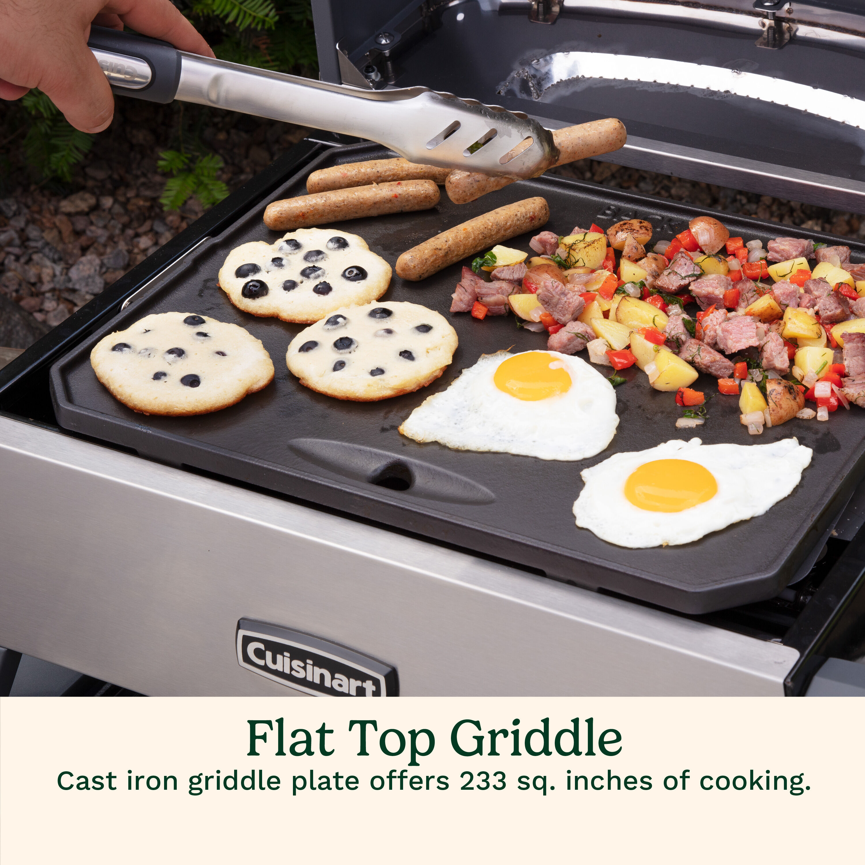 3-in-1 Grill, Griddle, and Pizza Oven | Cuisinart Portables